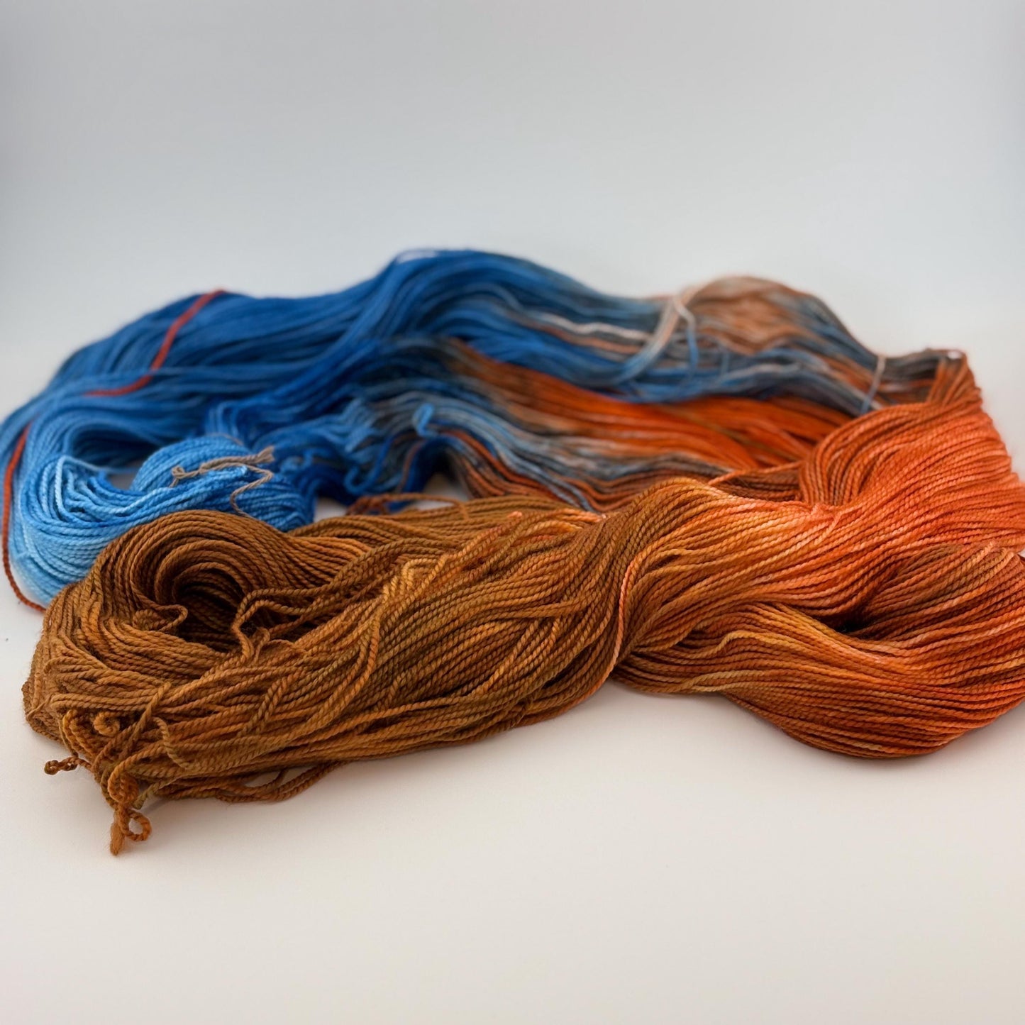 Hand Dyed Yarn, Fingering Weight, Superwash Merino and Nylon in Fiery Sunset