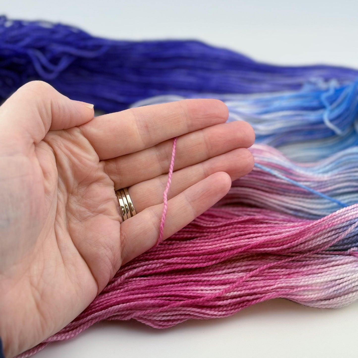 Hand Dyed Yarn, Fingering Weight, Superwash Merino and Nylon in Coral Reef