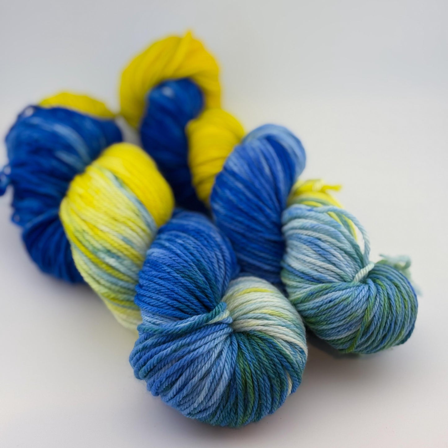 Hand Dyed Yarn, Worsted Weight, Superwash Merino, in Starry Night