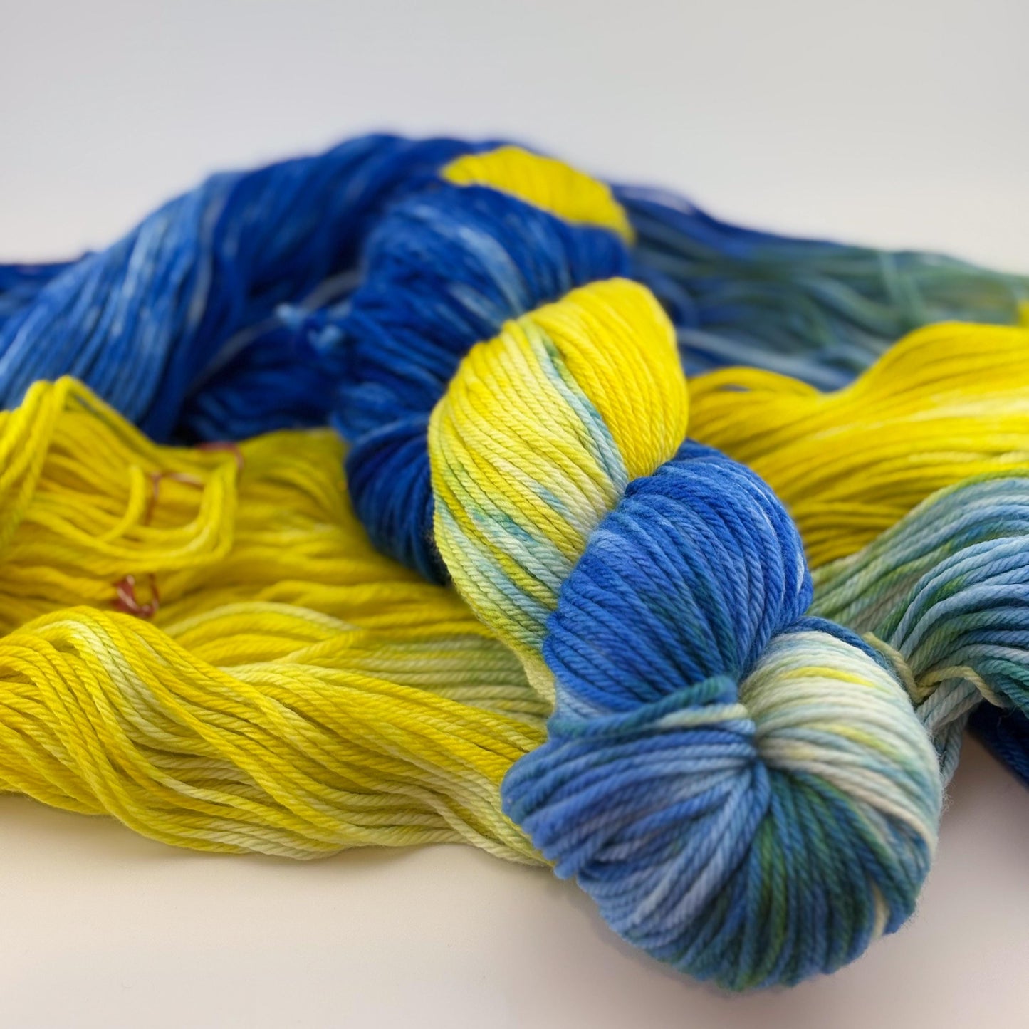 Hand Dyed Yarn, Worsted Weight, Superwash Merino, in Starry Night