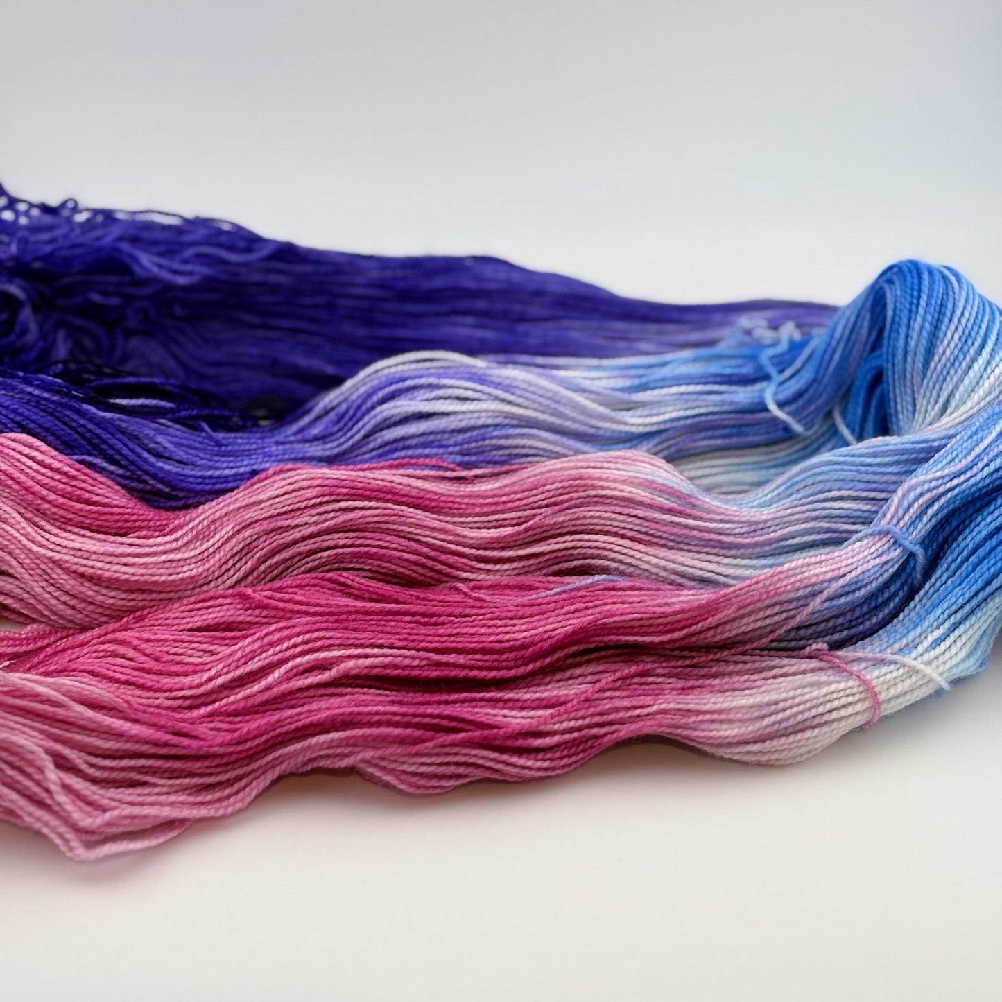 Hand Dyed Yarn, Fingering Weight, Superwash Merino and Nylon in Coral Reef