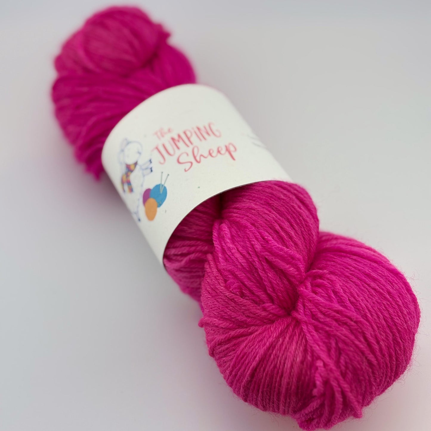 Hand Dyed Yarn, Fingering Weight, Superwash BFL with Bamboo, Pink Tiff Colorway